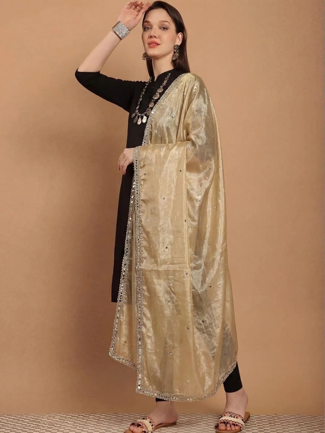 KALINI Dupatta with Mirror Work thumbnail 4