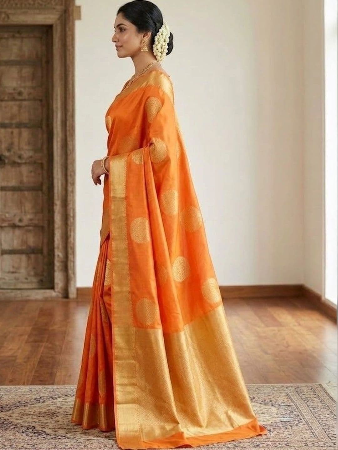 AdoreeStitch Woven Design Zari Art Silk Banarasi Saree thumbnail 2