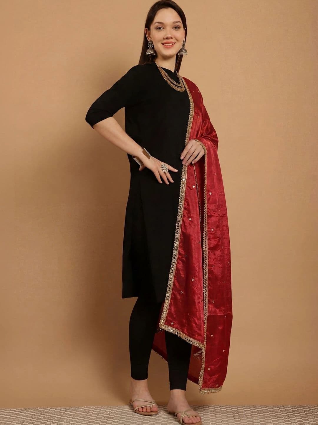 KALINI Dupatta with Mirror Work thumbnail 3
