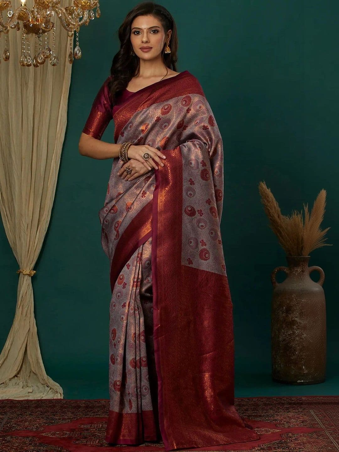 VS MALL Woven Design Zari Banarasi Saree - view 1