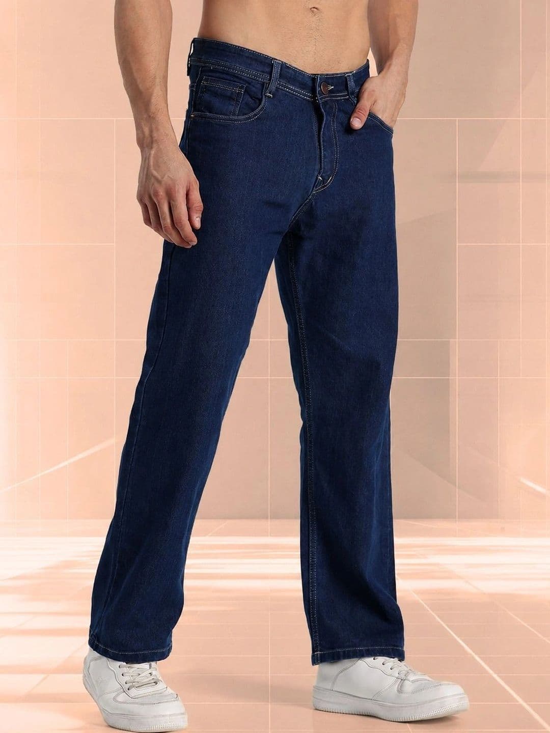 SYNZO Men Comfort Relaxed Fit Mid-Rise Jeans thumbnail 2