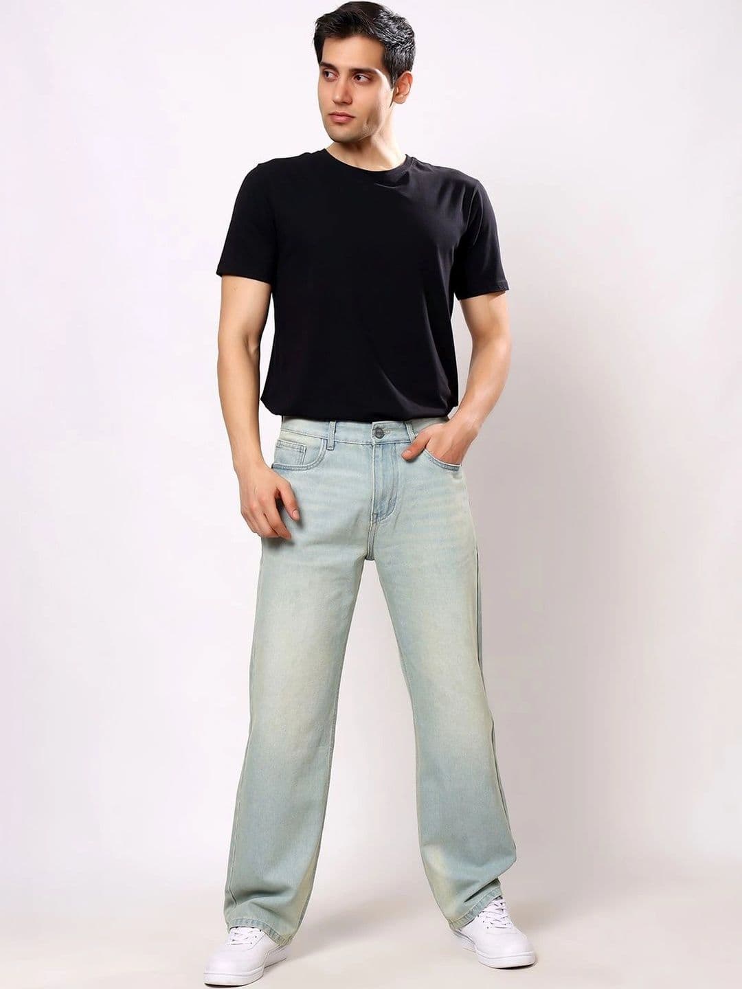 Stylox Baggy Fit Non-Stretchable Mid-Rise Denim Jeans For Men thumbnail 6