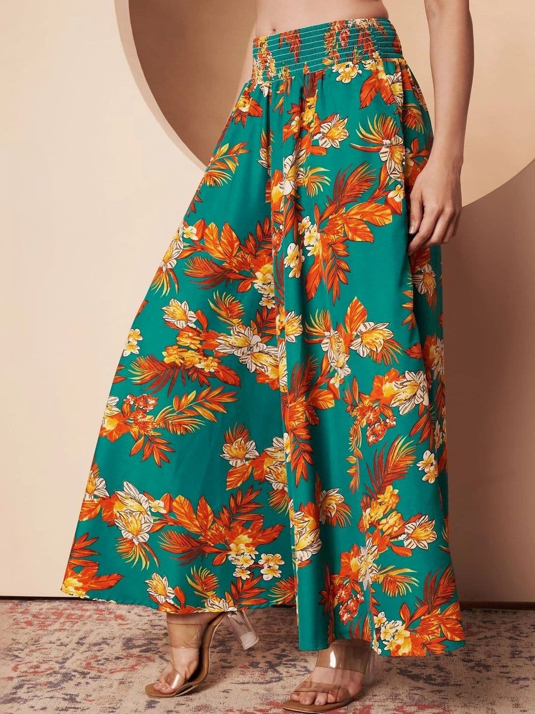 CORSICA Women Floral Printed Palazzos thumbnail 2