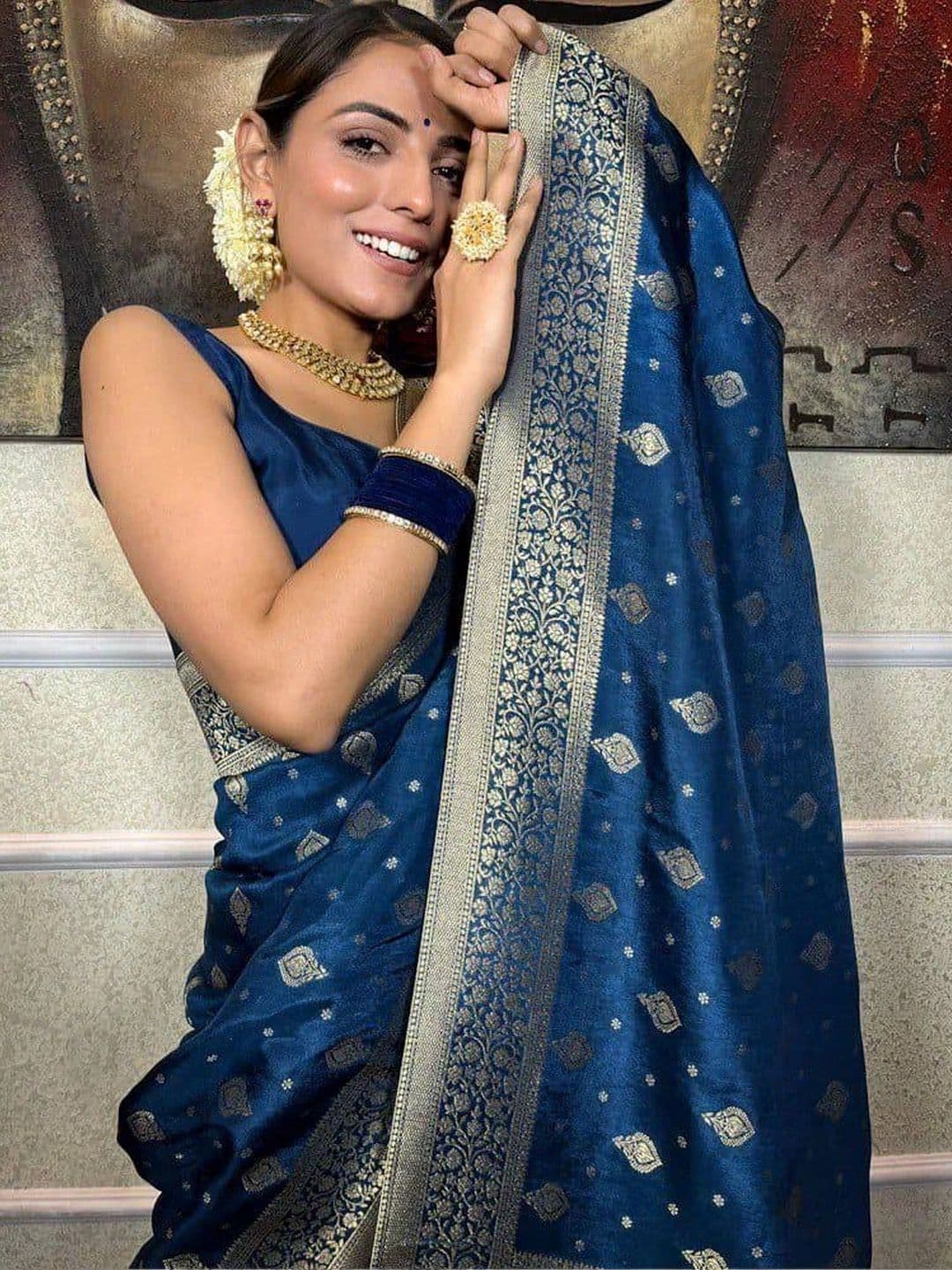 Vmdesigns Woven Design Zari Art Silk Banarasi Saree thumbnail 5