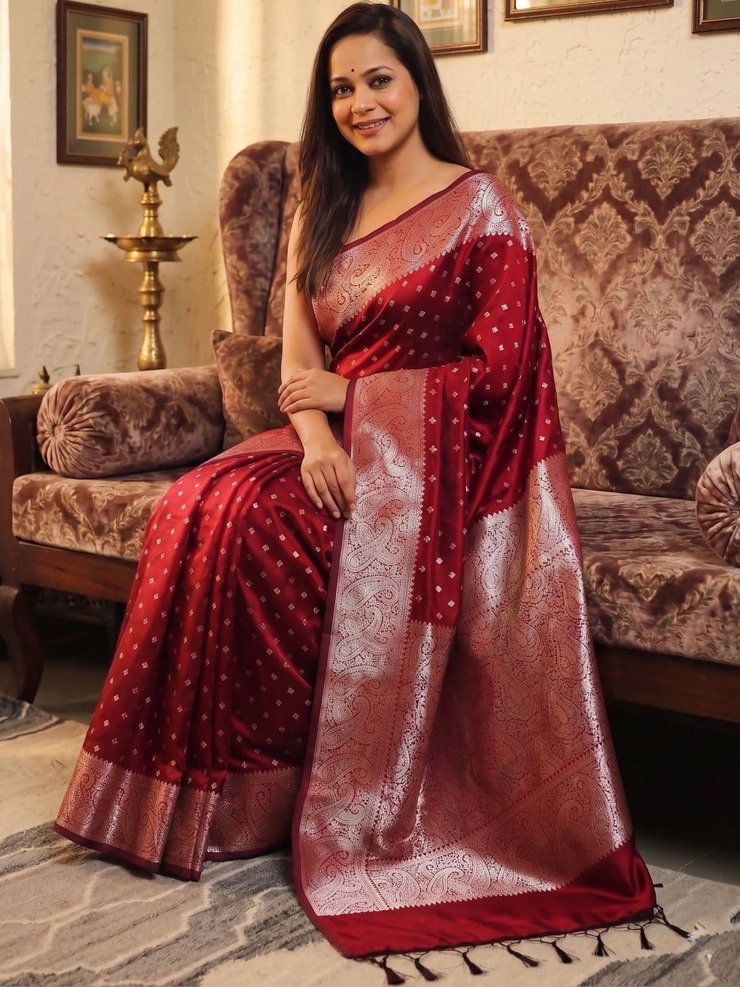 Aaishvyapparels Woven Design Zari Art Silk Banarasi Saree thumbnail 6