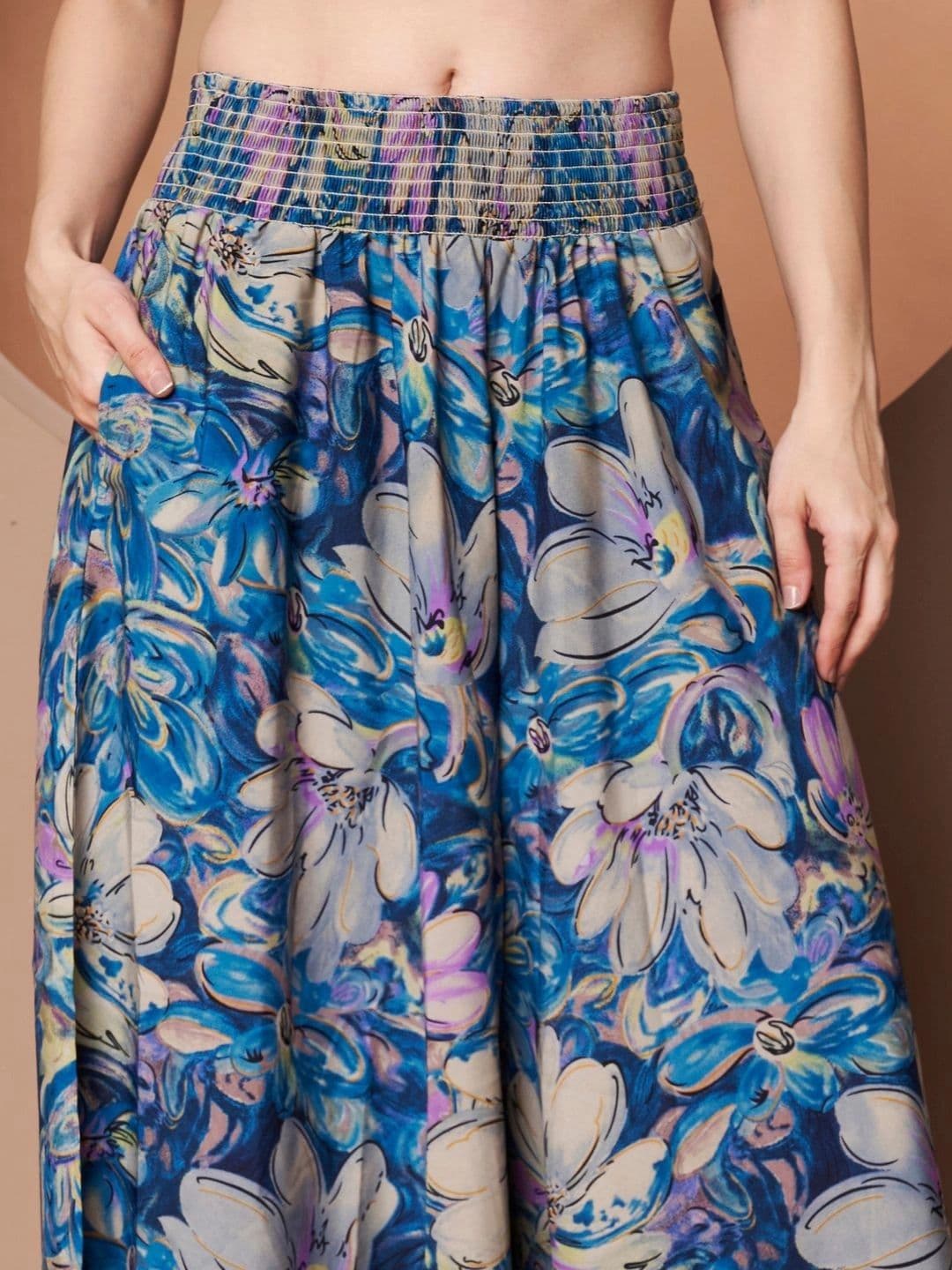 CORSICA Women Floral Printed Palazzos thumbnail 3