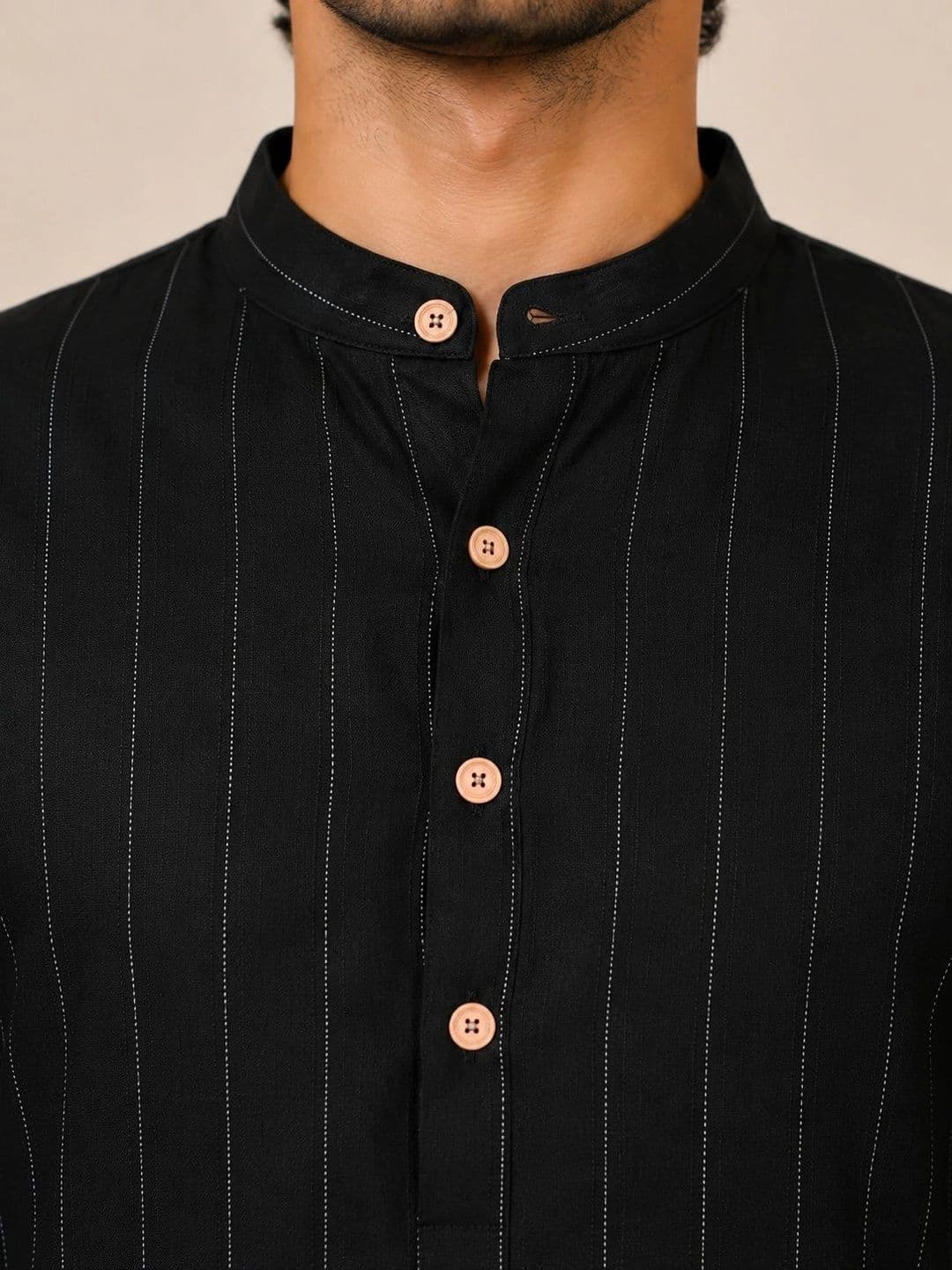ORIFAB Men Striped Kurta thumbnail 3