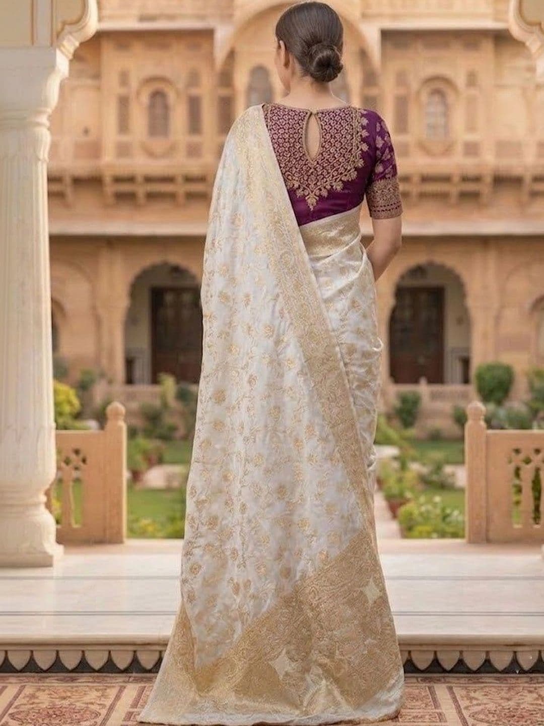 YASHASVI FASHION Woven Design Zari Art Silk Banarasi Saree thumbnail 5