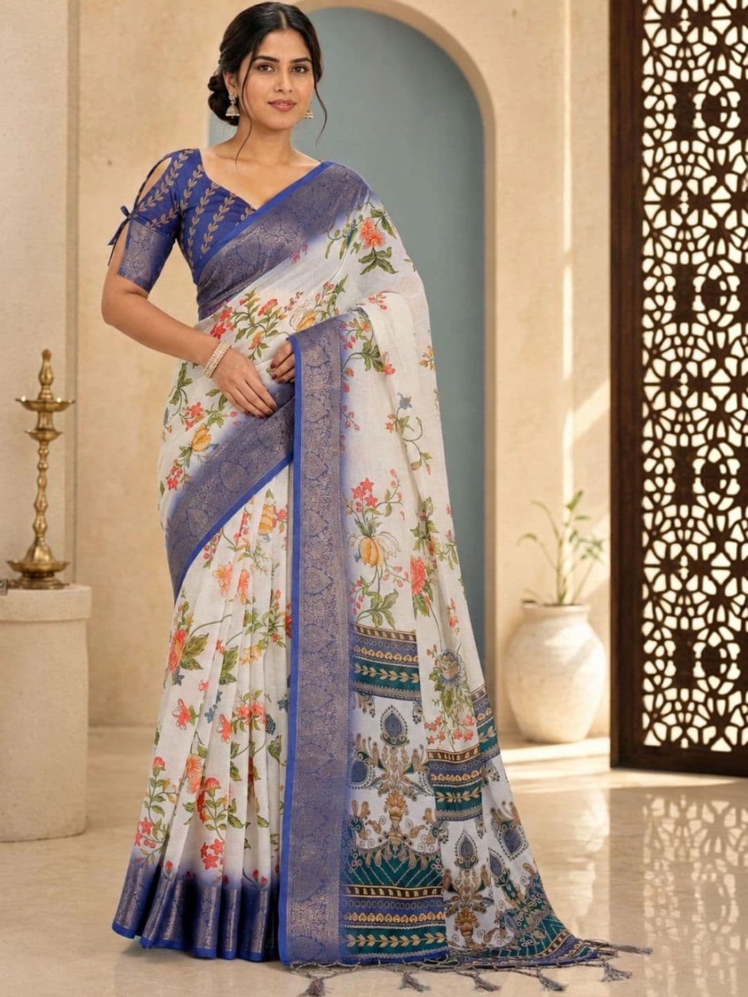 IKSHARA Floral Saree thumbnail 5