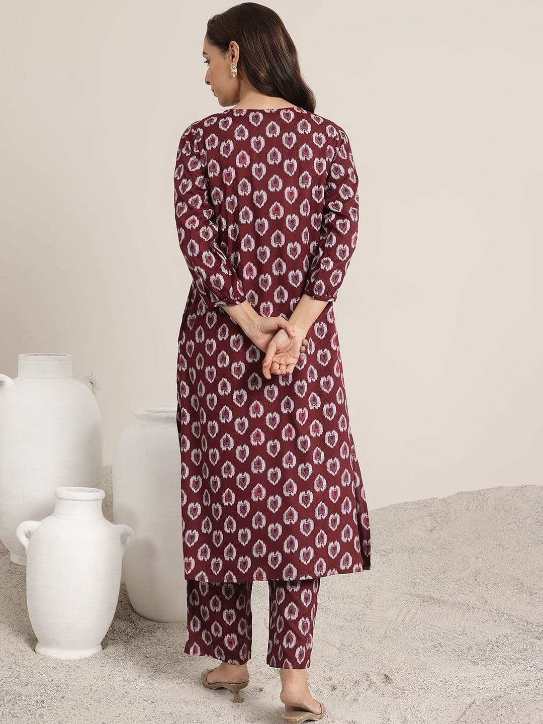 Libas Women Ethnic Motifs Printed Regular Kurta with Trousers thumbnail 3