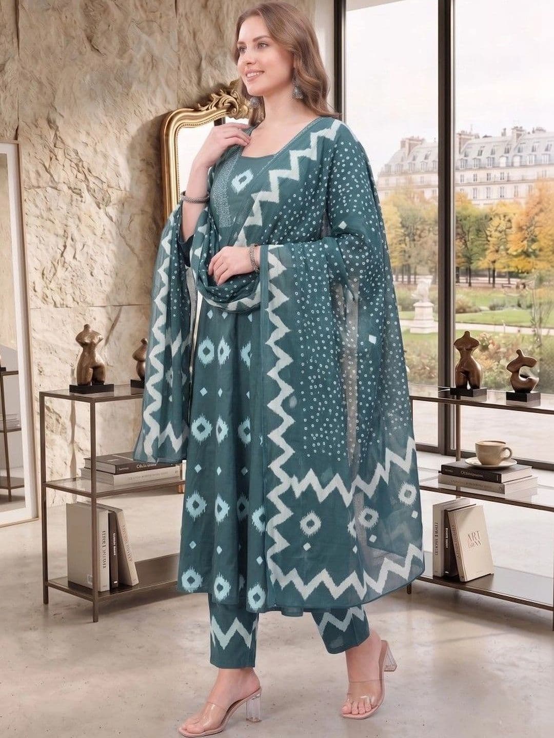 Dinaya Women Printed Trousers thumbnail 4
