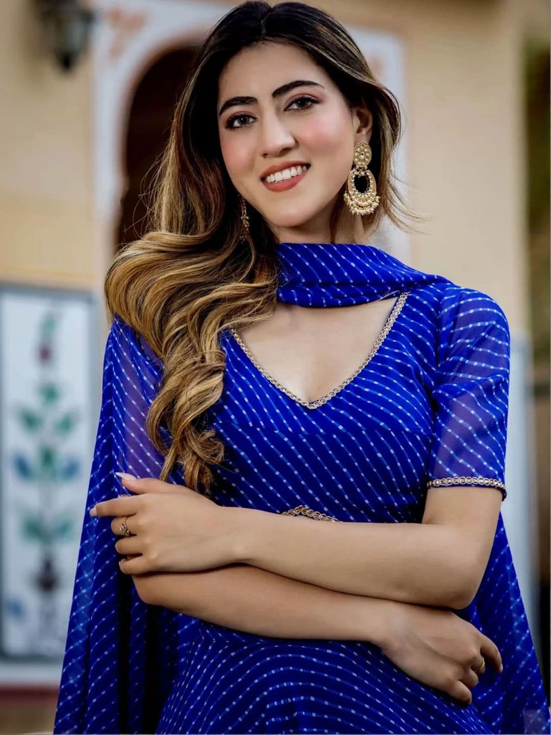 KRYSAL Printed Semi-Stitched Lehenga & Unstitched Blouse With Dupatta thumbnail 4