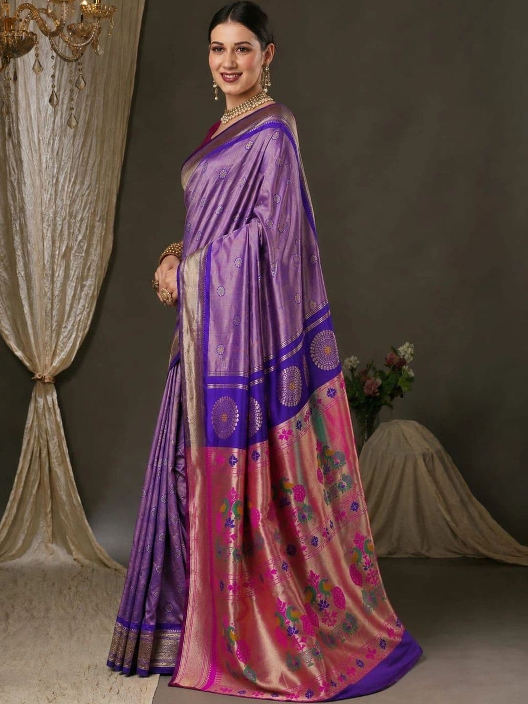 vastranagari Woven Design Zari Art Silk Designer Banarasi Saree thumbnail 2
