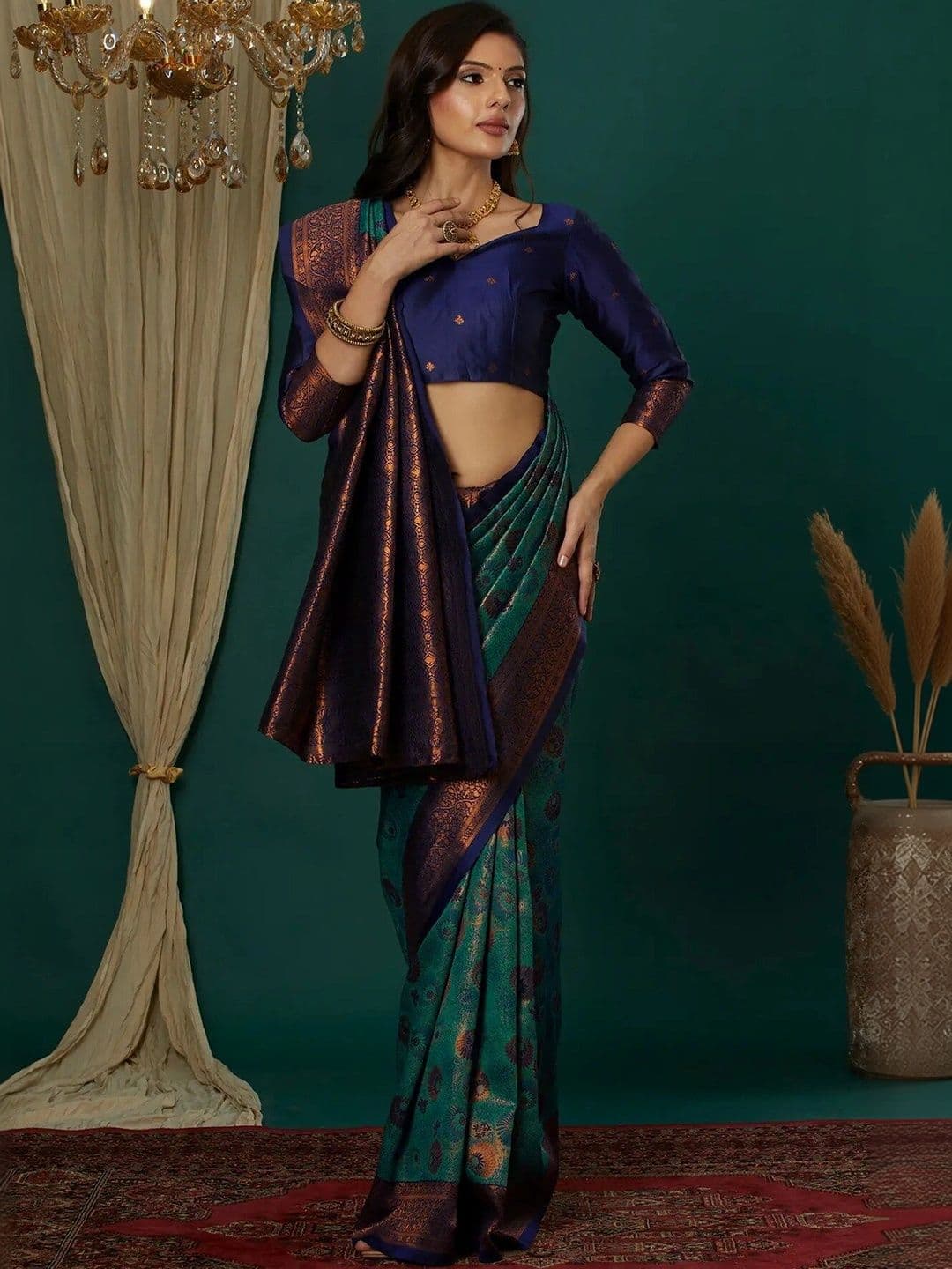 VS MALL Woven Design Zari Banarasi Saree - view 1