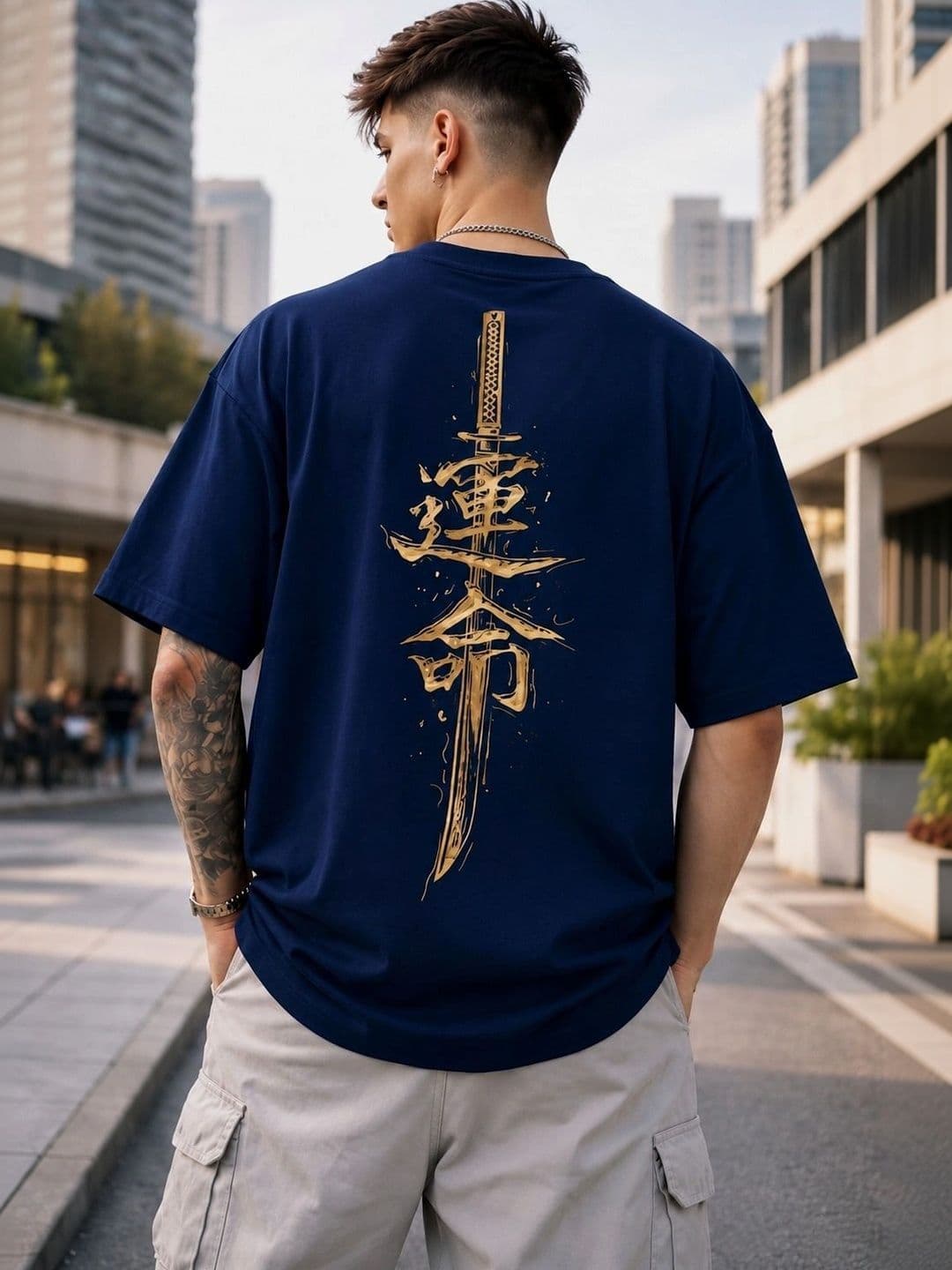 Moda Rapido Men Printed Drop-Shoulder Sleeves T-shirt - view 1