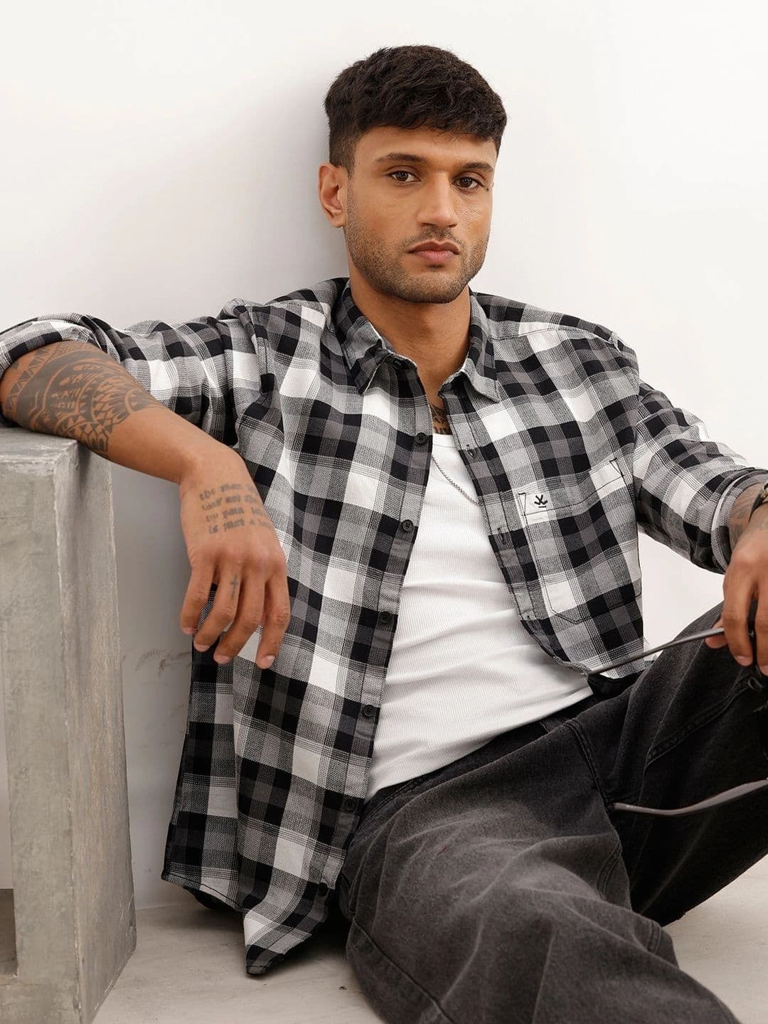 WROGN Men Slim Fit Buffalo Checks Checked Casual Shirt - view 1