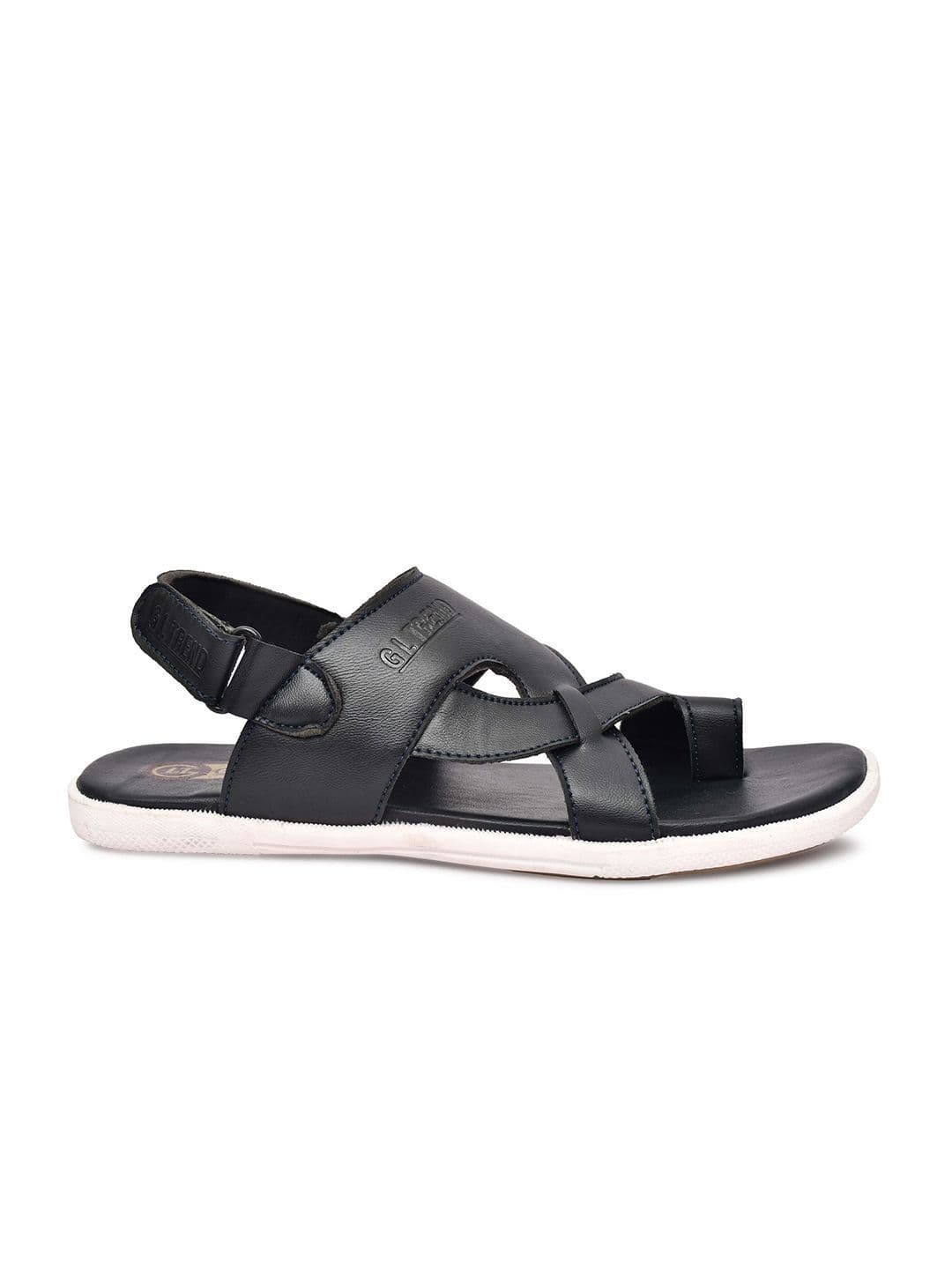 G L Trend Men Blue Solid Casual Comfort Sandals with Cross-Strap Design thumbnail 6