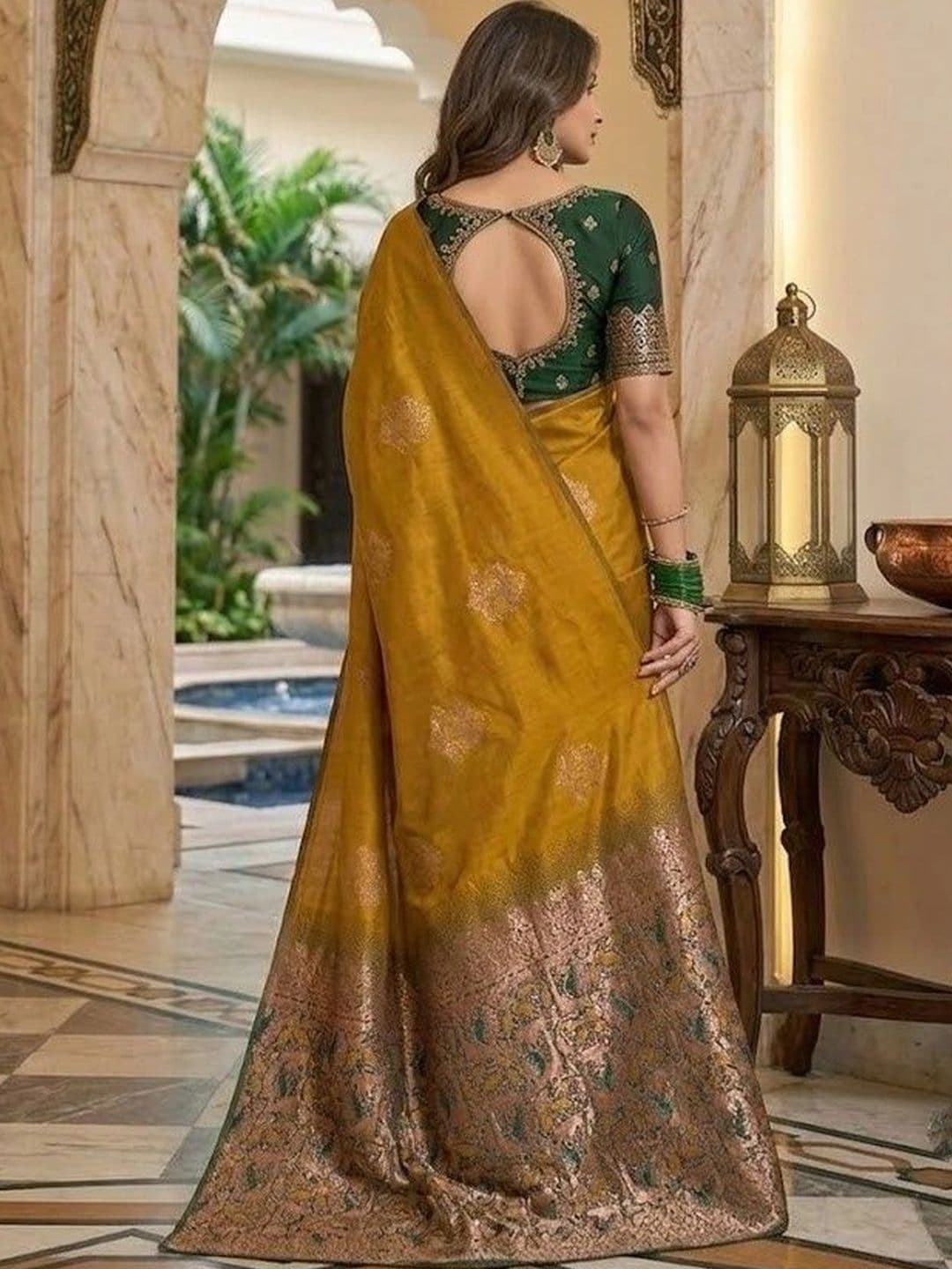 FASHIONIZO Woven Design Zari Art Silk Banarasi Saree thumbnail 4