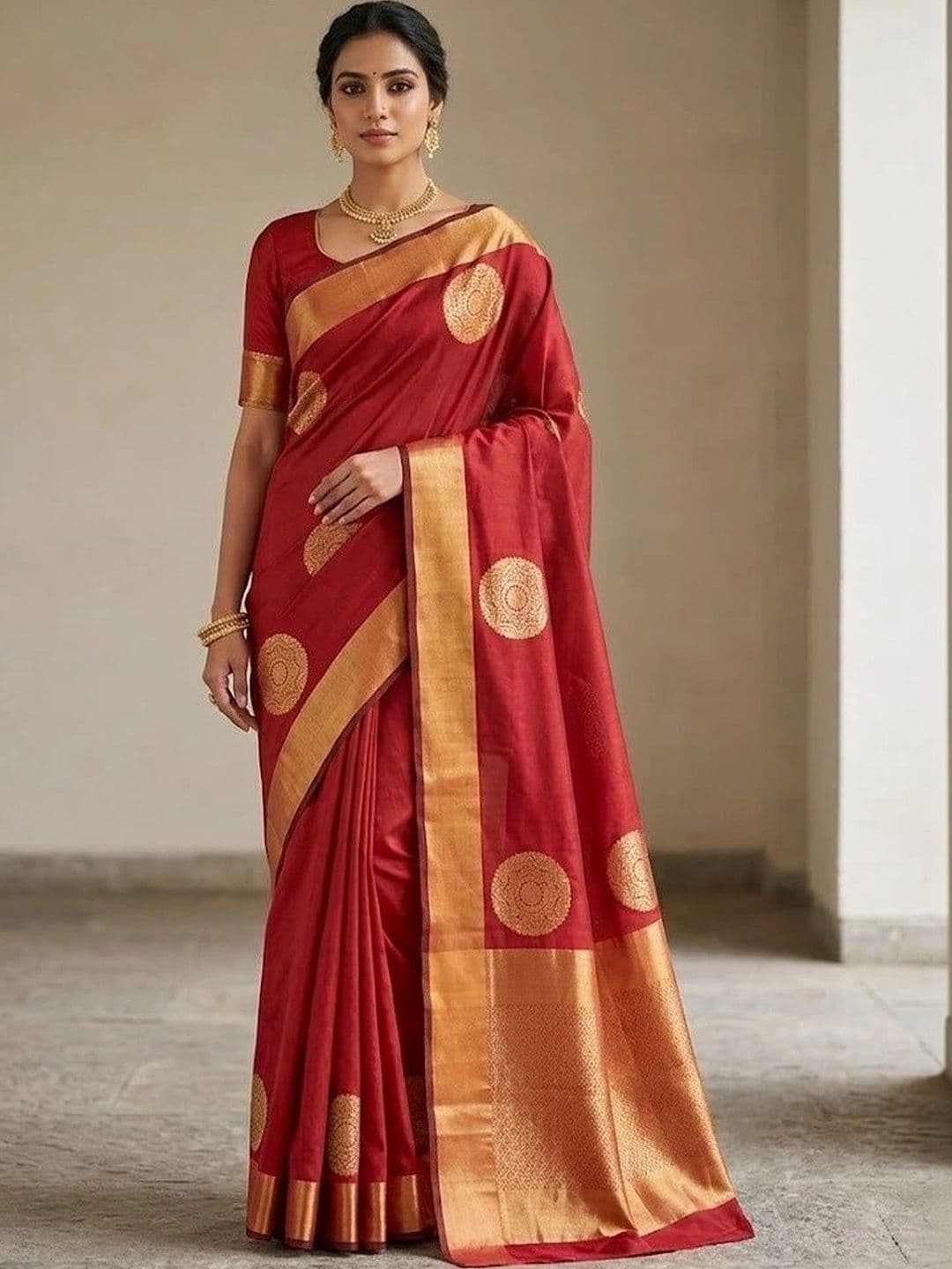 ZARA STAR Woven Design Zari Art Silk Banarasi Saree - view 1