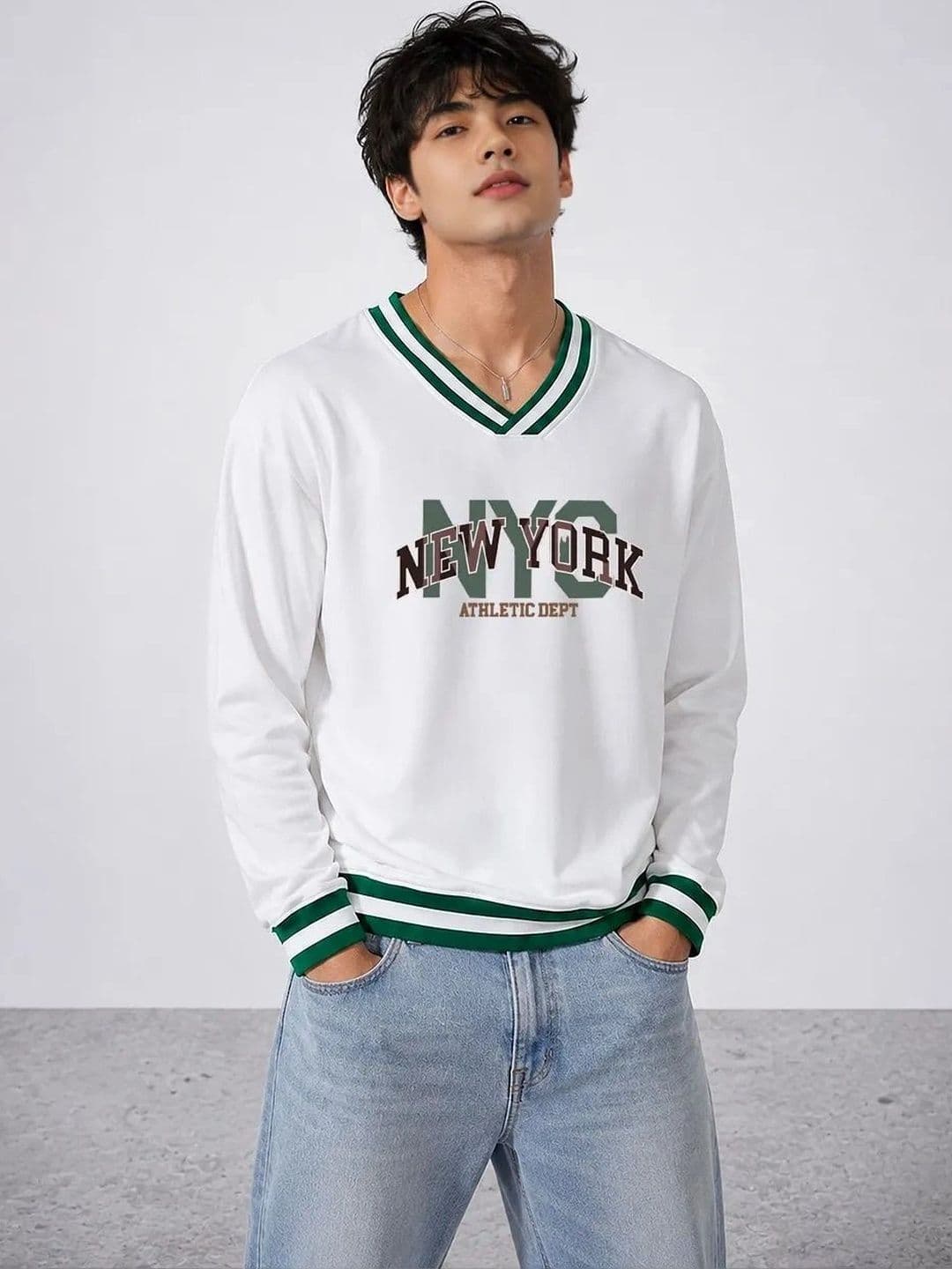 SZN Men Typography Printed V-Neck T-shirt - view 1