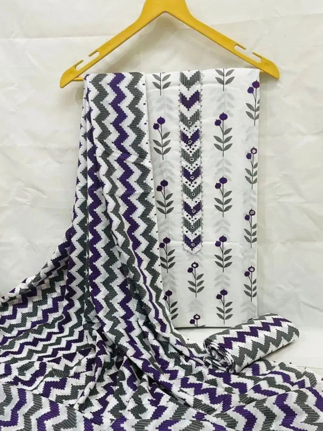 CLEMIRA Printed Pure Cotton Unstitched Dress Material thumbnail 4