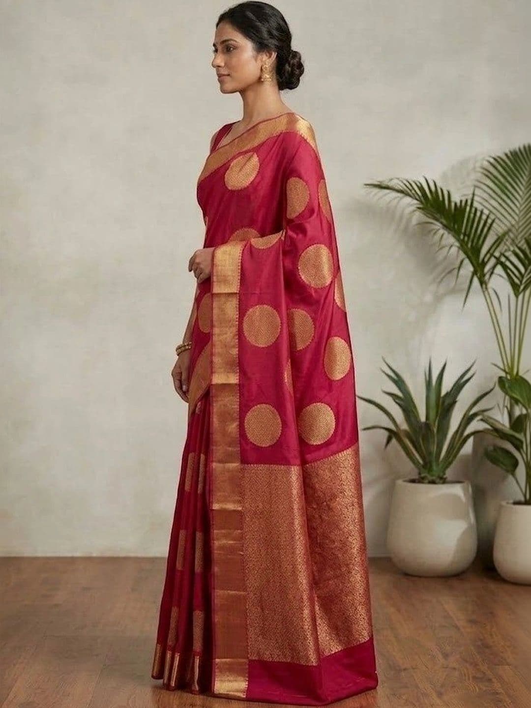 AmiFashion Woven Design Zari Art Silk Banarasi Saree thumbnail 2