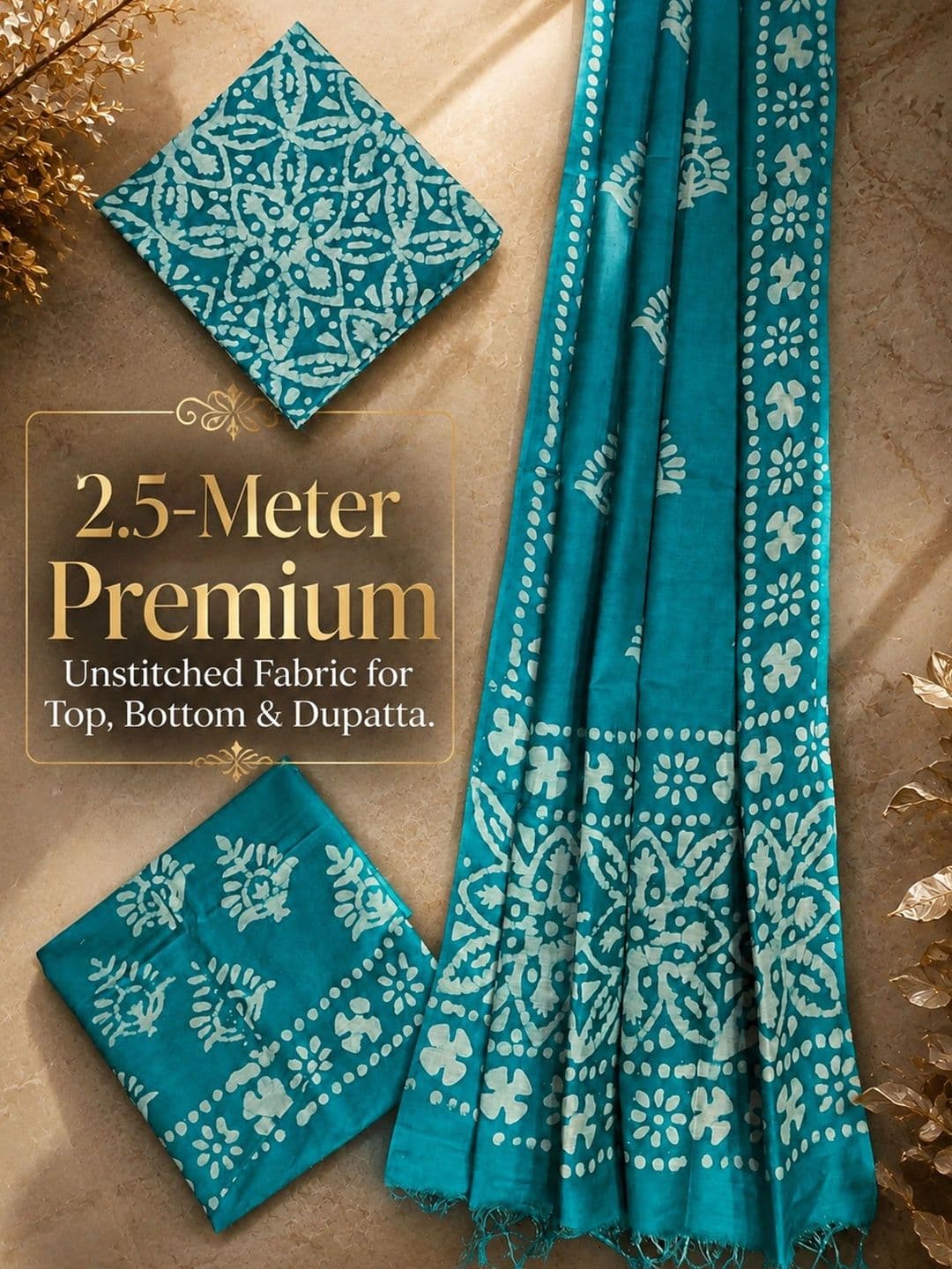 Mollika Printed Unstitched Dress Material thumbnail 3