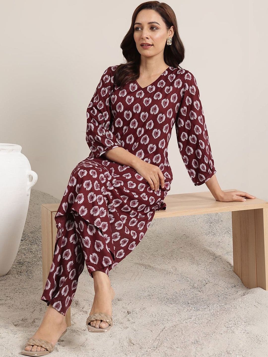 Libas Women Ethnic Motifs Printed Regular Kurta with Trousers thumbnail 4