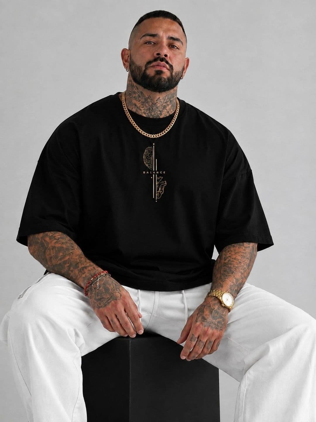 Moda Rapido Men Printed Drop-Shoulder Sleeves T-shirt thumbnail 3