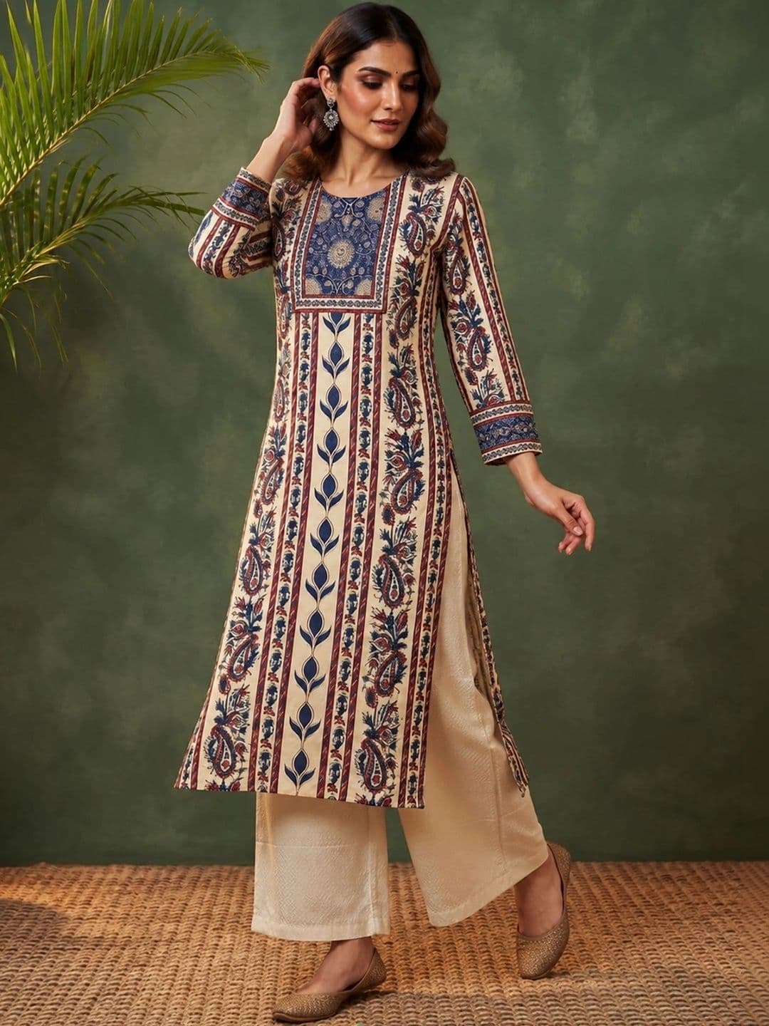 Anouk Women Paisley Printed Indie Prints Kurta thumbnail 6