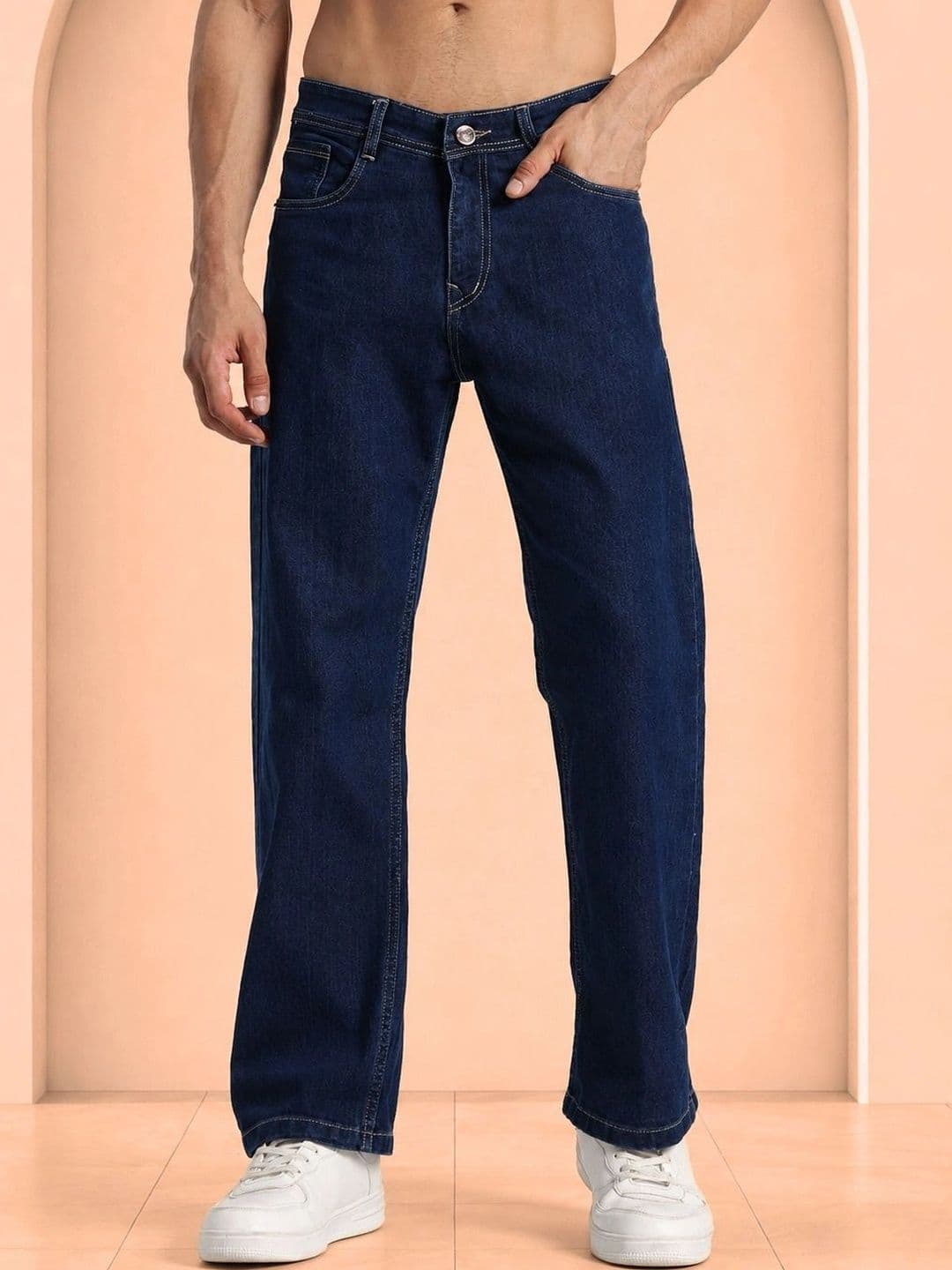 SYNZO Men Comfort Relaxed Fit Mid-Rise Jeans thumbnail 4