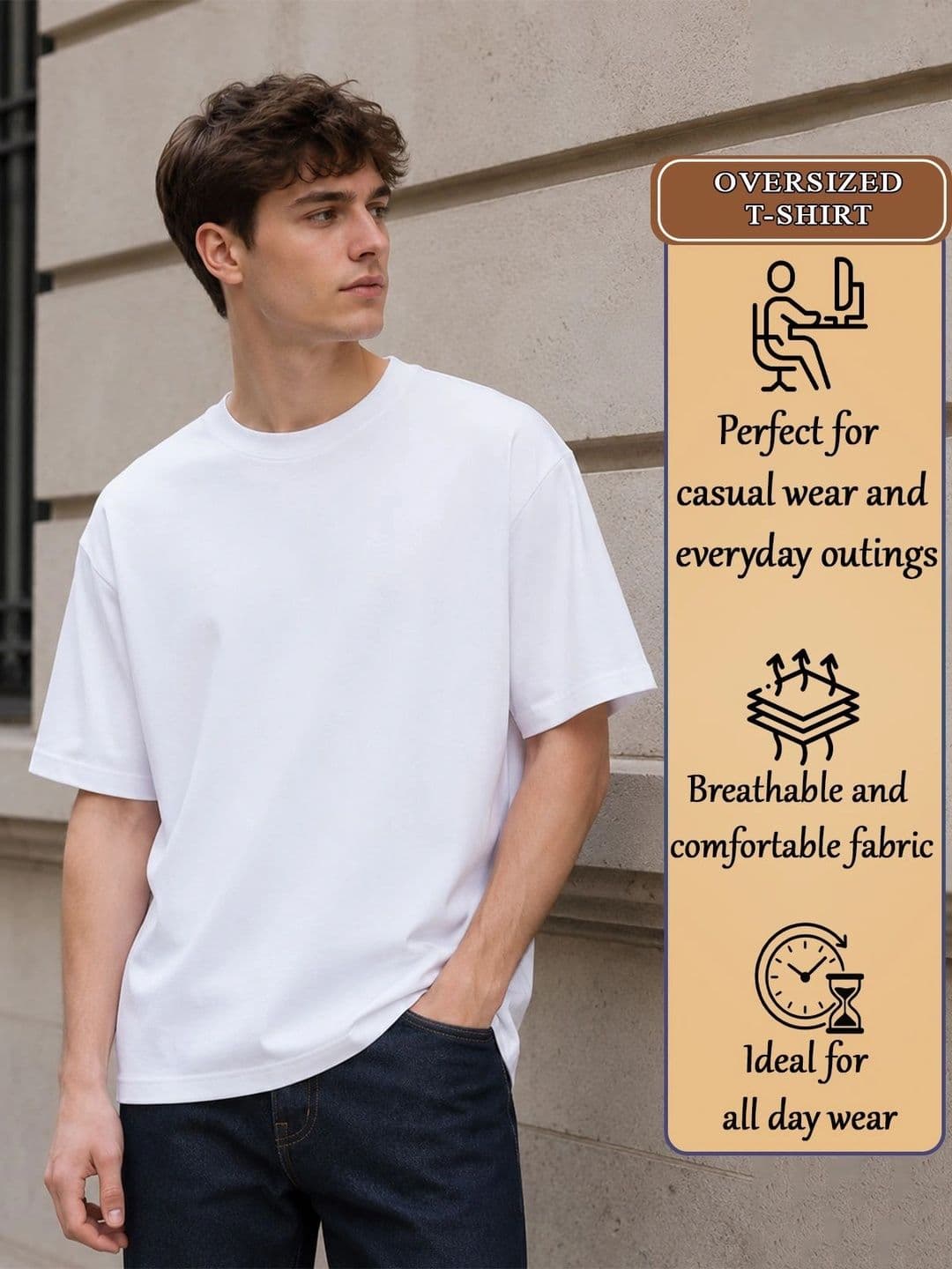 HERE&NOW Men Solid T-shirt thumbnail 5