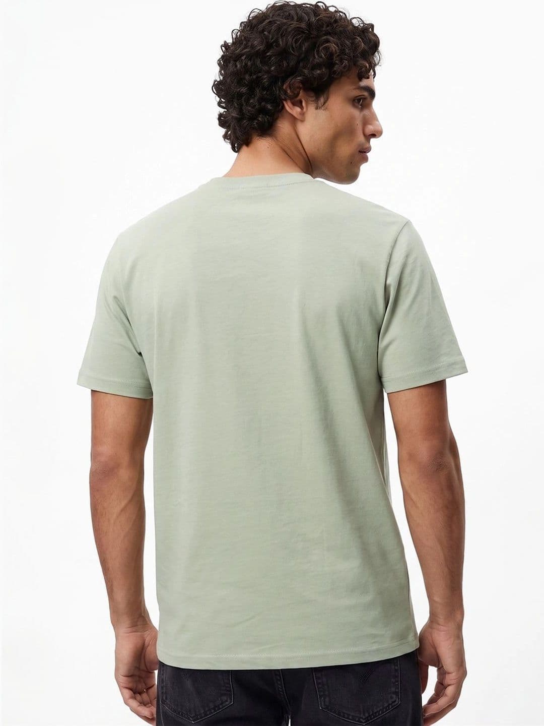 Bewakoof Men's Green Home Graphic Printed T-shirt thumbnail 2