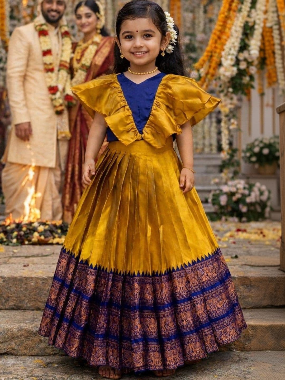 Poppy & Munchkin Girls Ready to Wear Lehenga thumbnail 3