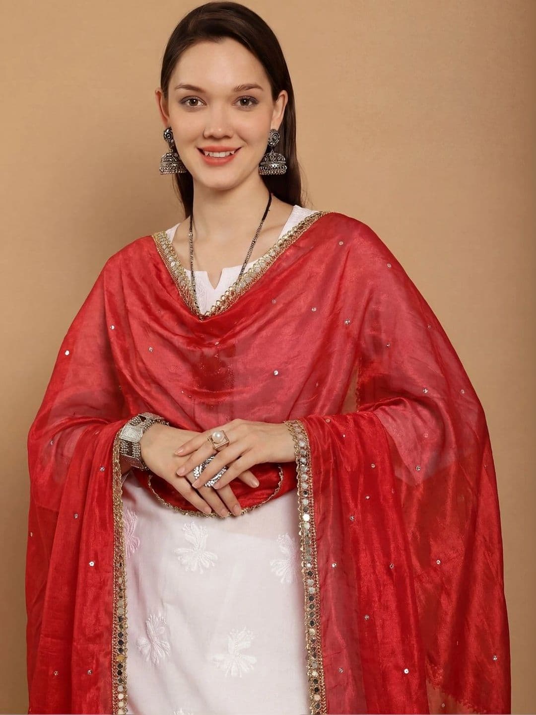 KALINI Dupatta with Mirror Work thumbnail 4