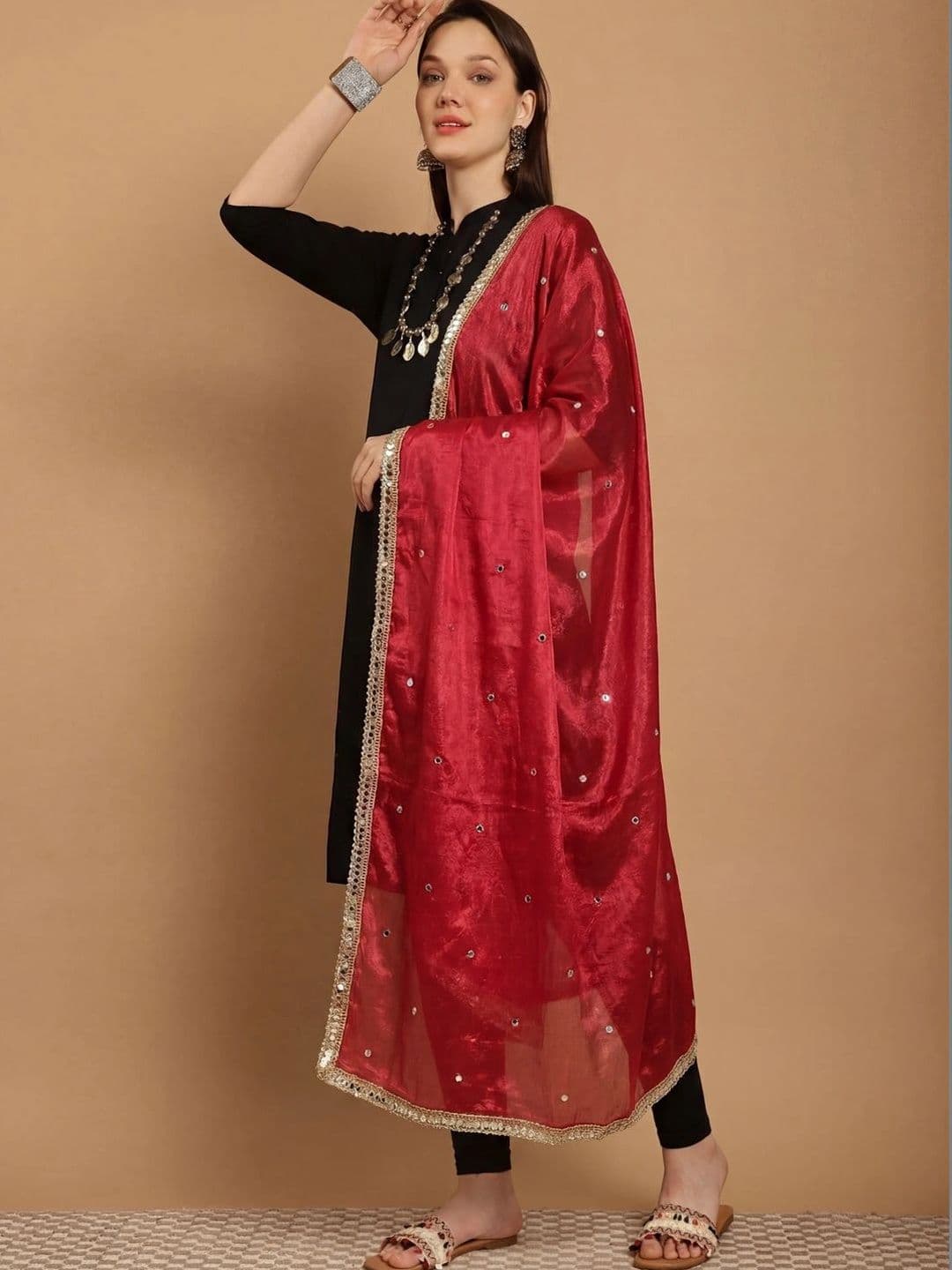 KALINI Dupatta with Mirror Work thumbnail 2