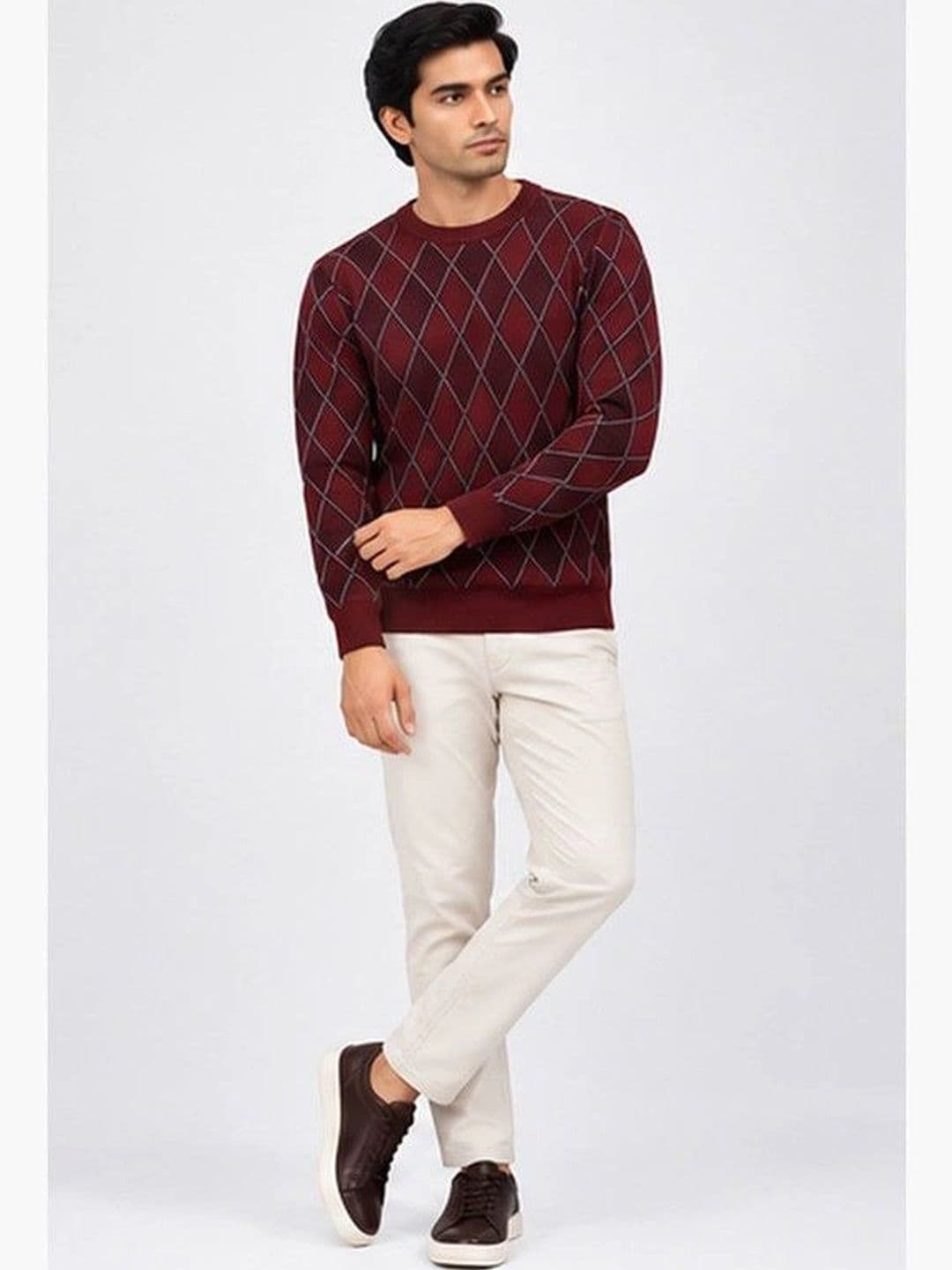 GRAND-LINE Men Argyle Pullover thumbnail 2