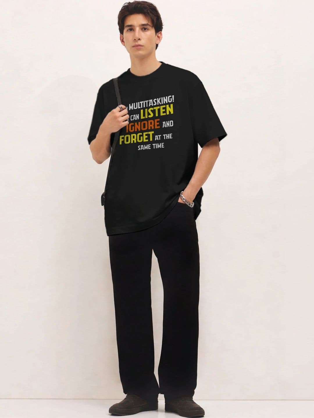 Moda rapido X TOGS & TERRE Men Typography Printed Organic Cotton Blend T-shirt thumbnail 3