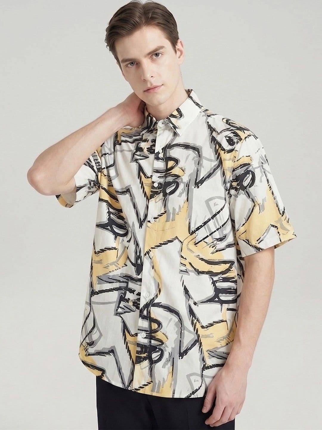 Suo Men Printed Casual Shirt - view 1