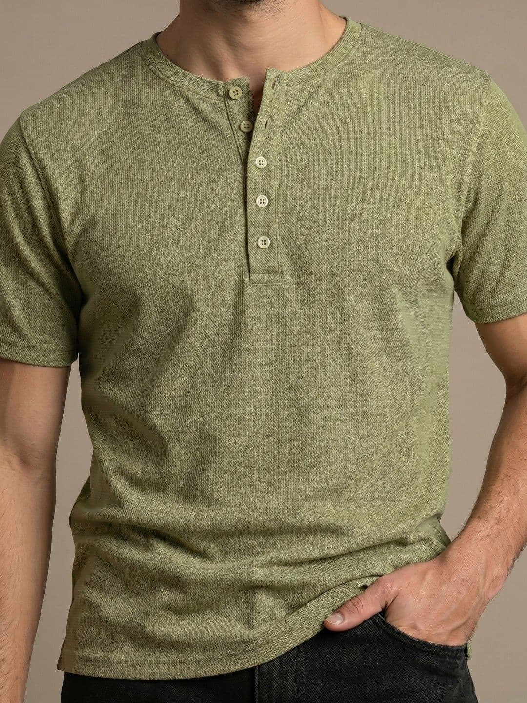 glitchez Men Henley Neck T-shirt thumbnail 5