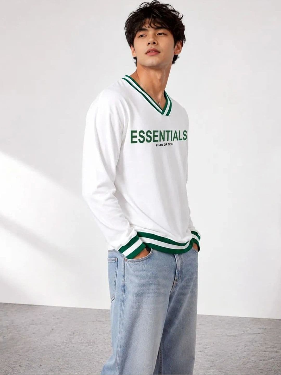 SZN Men Typography Printed V-Neck T-shirt - view 1