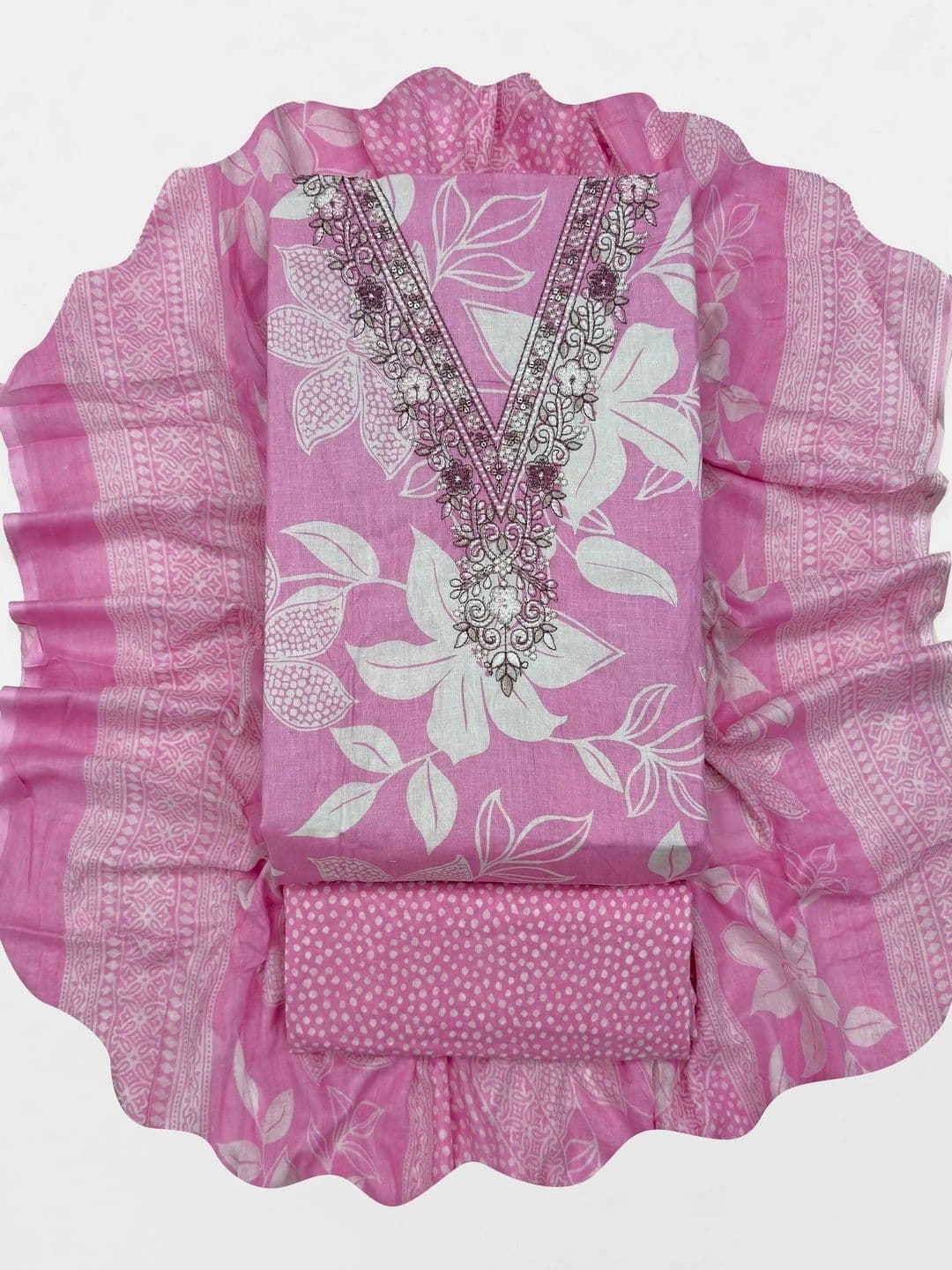 CLEMIRA Printed Pure Cotton Unstitched Dress Material - view 1