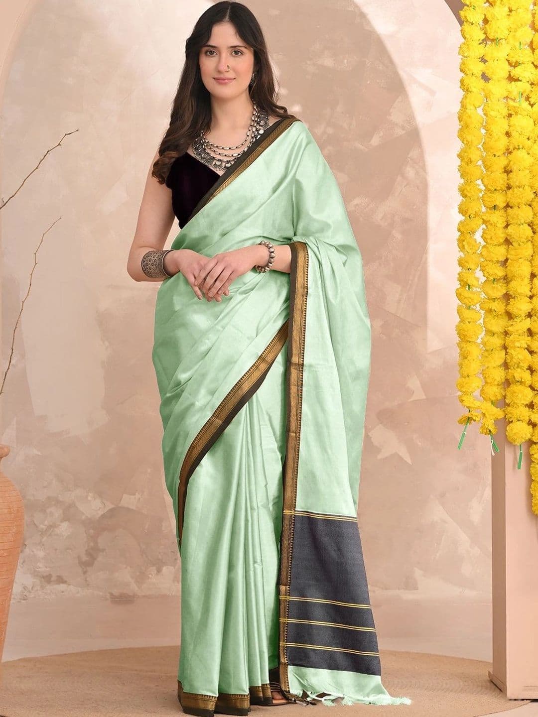 KALINI Woven Design Zari Designer Gadwal Saree - view 1