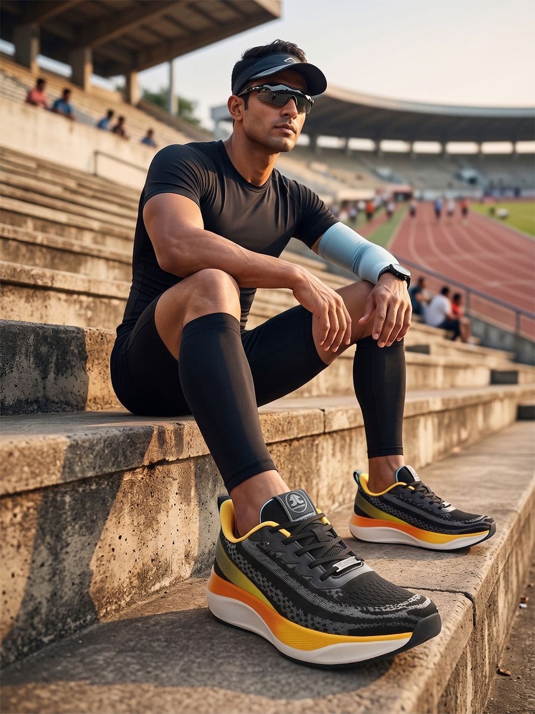 OFF LIMITS Neptune Black Mesh Running Shoes thumbnail 3