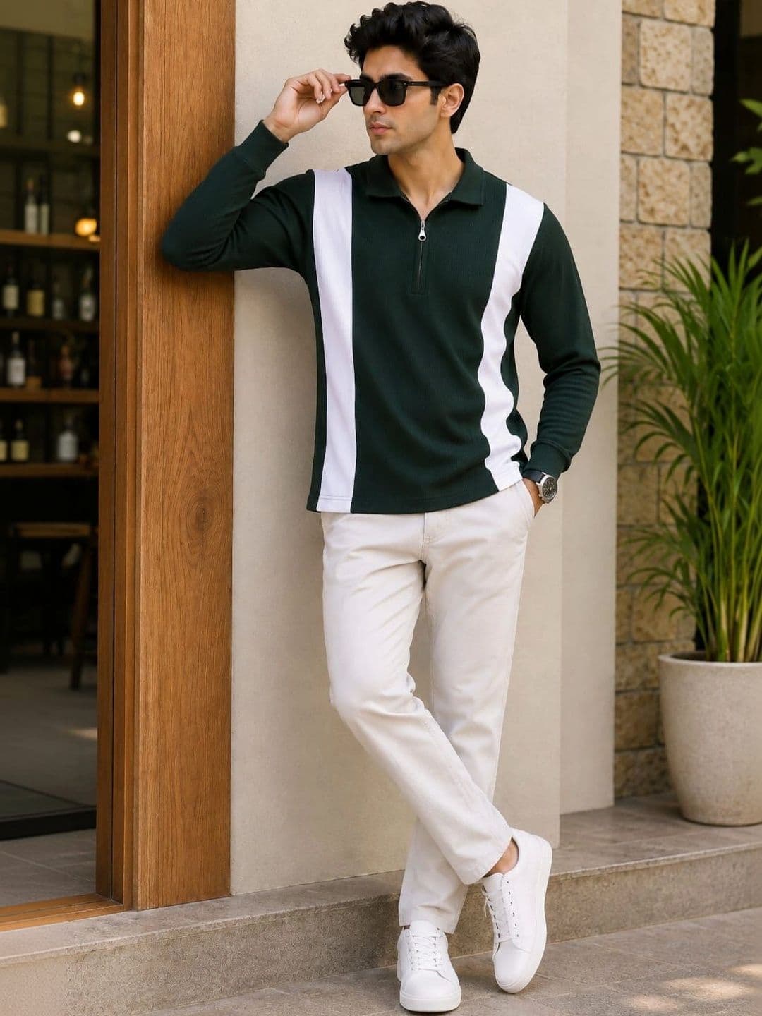 Blushme Men Colourblocked Polo Collar T-shirt thumbnail 4
