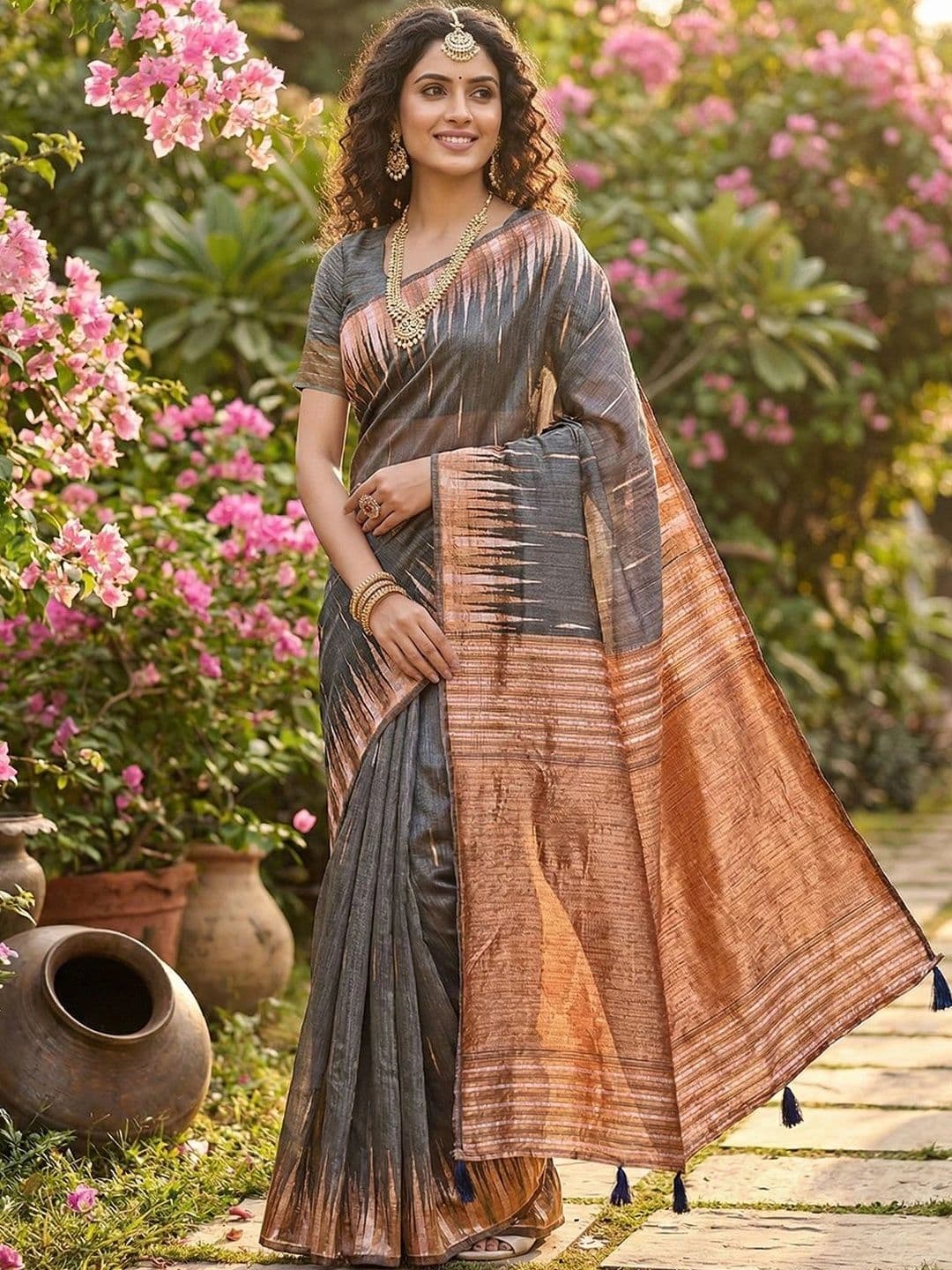 Mitera Striped Saree - view 1