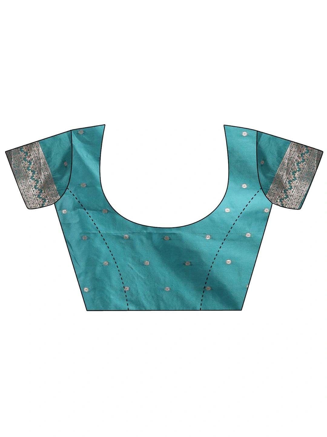 Mitera Woven Design Zari Silk Blend Banarasi Saree thumbnail 5