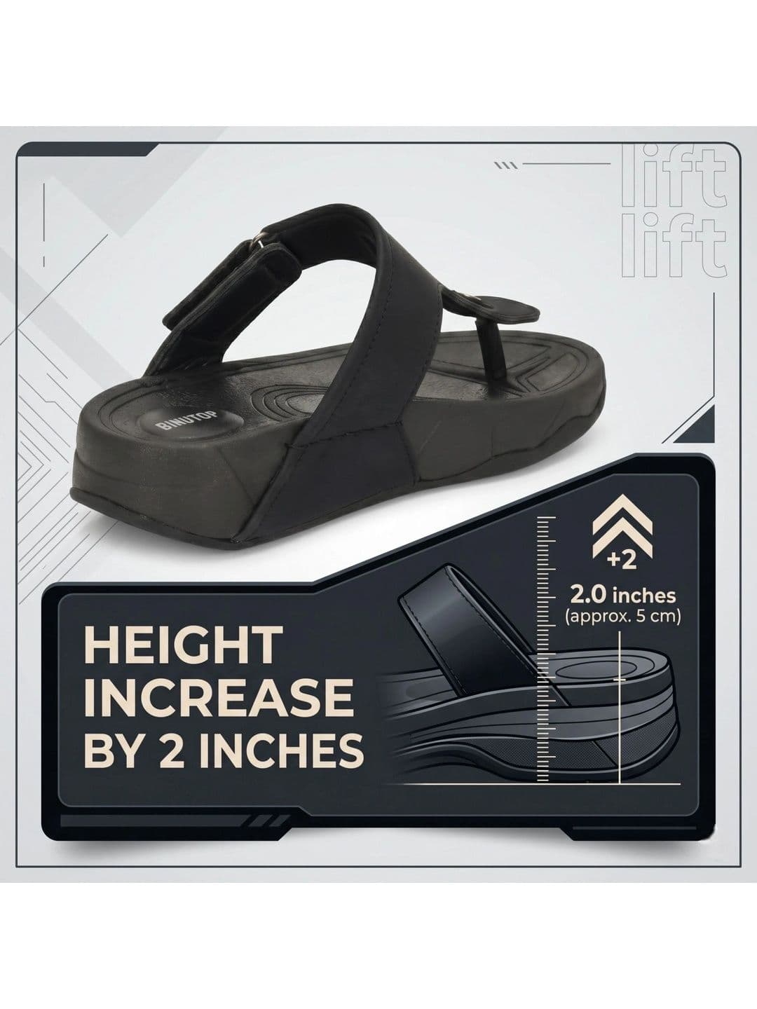 BINUTOP Men Comfort Sandals thumbnail 2