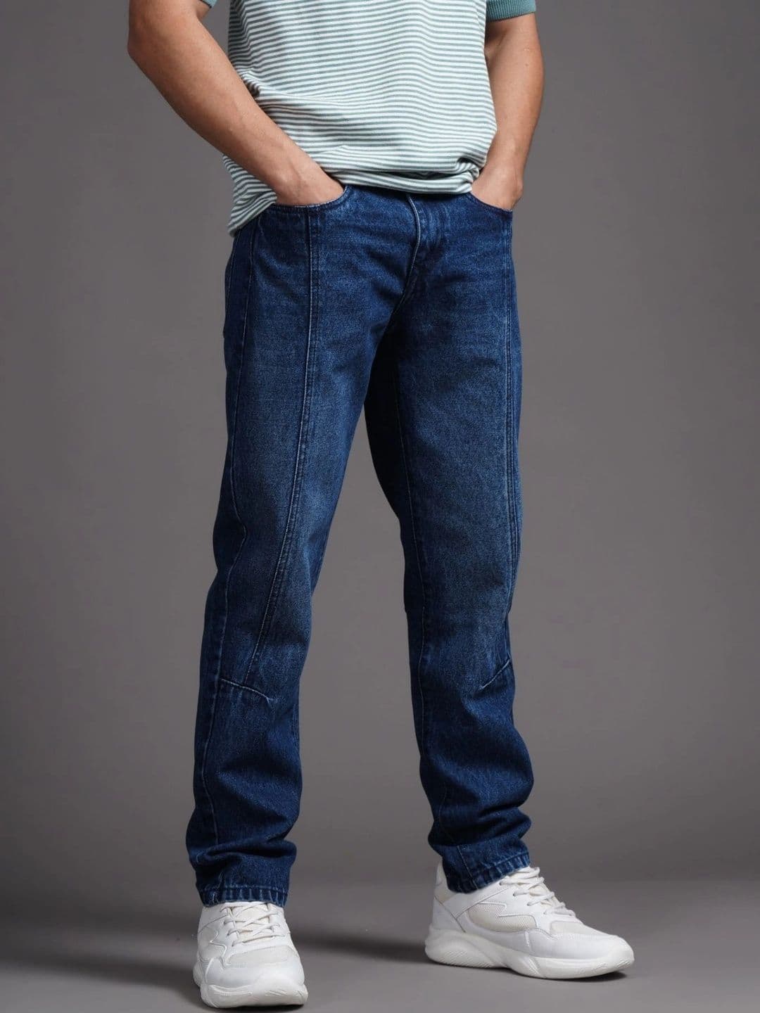 PAUL STREET Men Comfort Tapered Fit Mid-Rise Jeans thumbnail 6