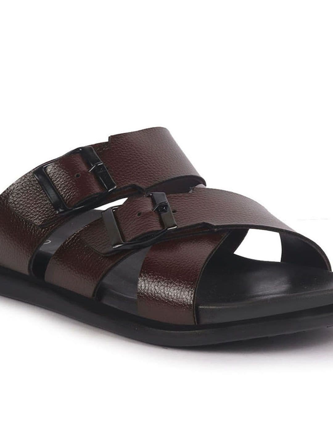 FAUSTO Men Comfort Open Toe Multi Adjustable Strap Ethnic Slip On Sandals thumbnail 2